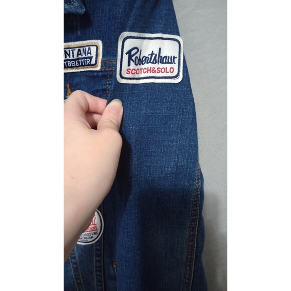 Jeans Fashion Embroidered Jean Jacket Button Up Mens Size M - Picture 4 of 7